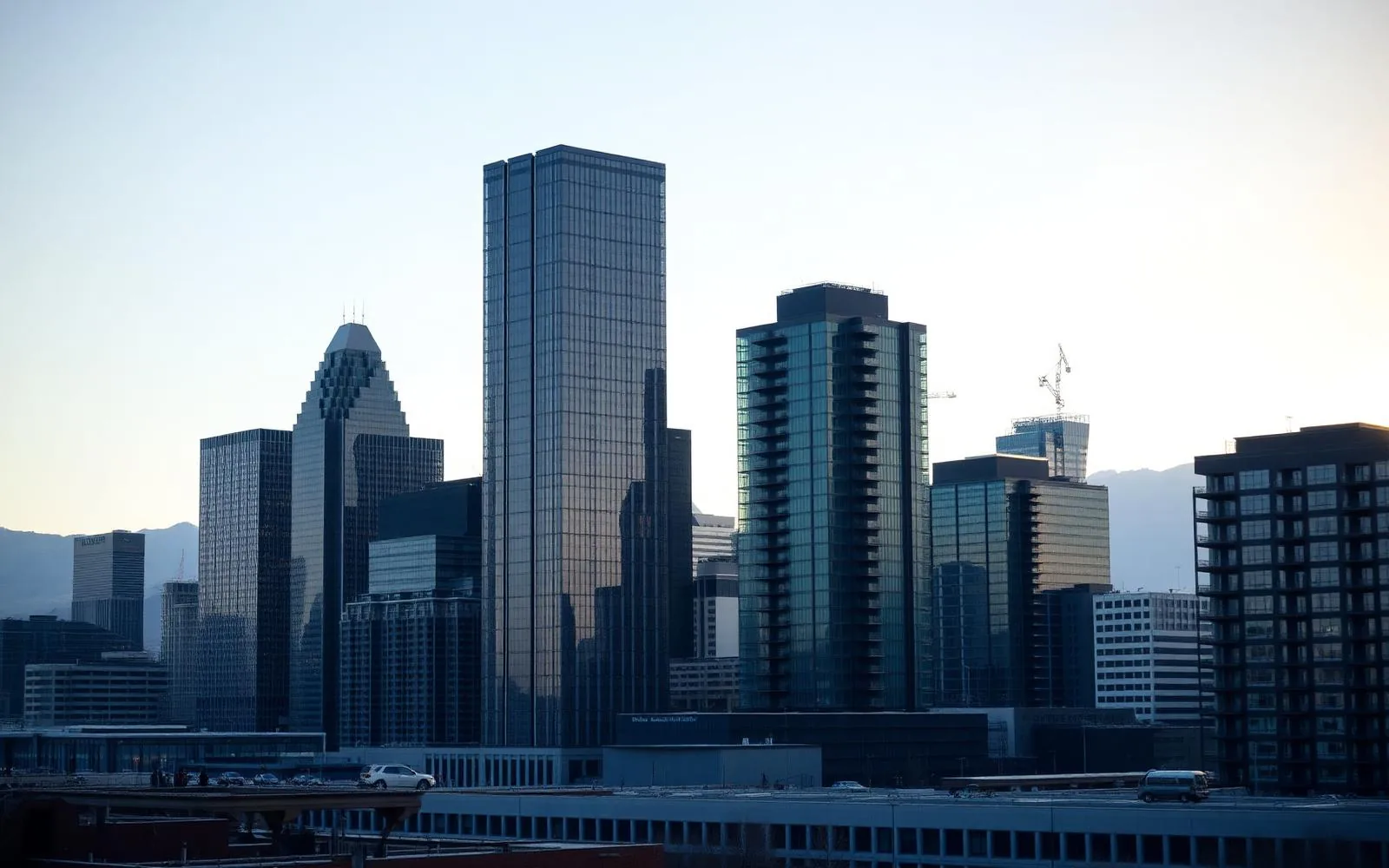 Denver commercial and multifamily high-rise buildings with the Front Range