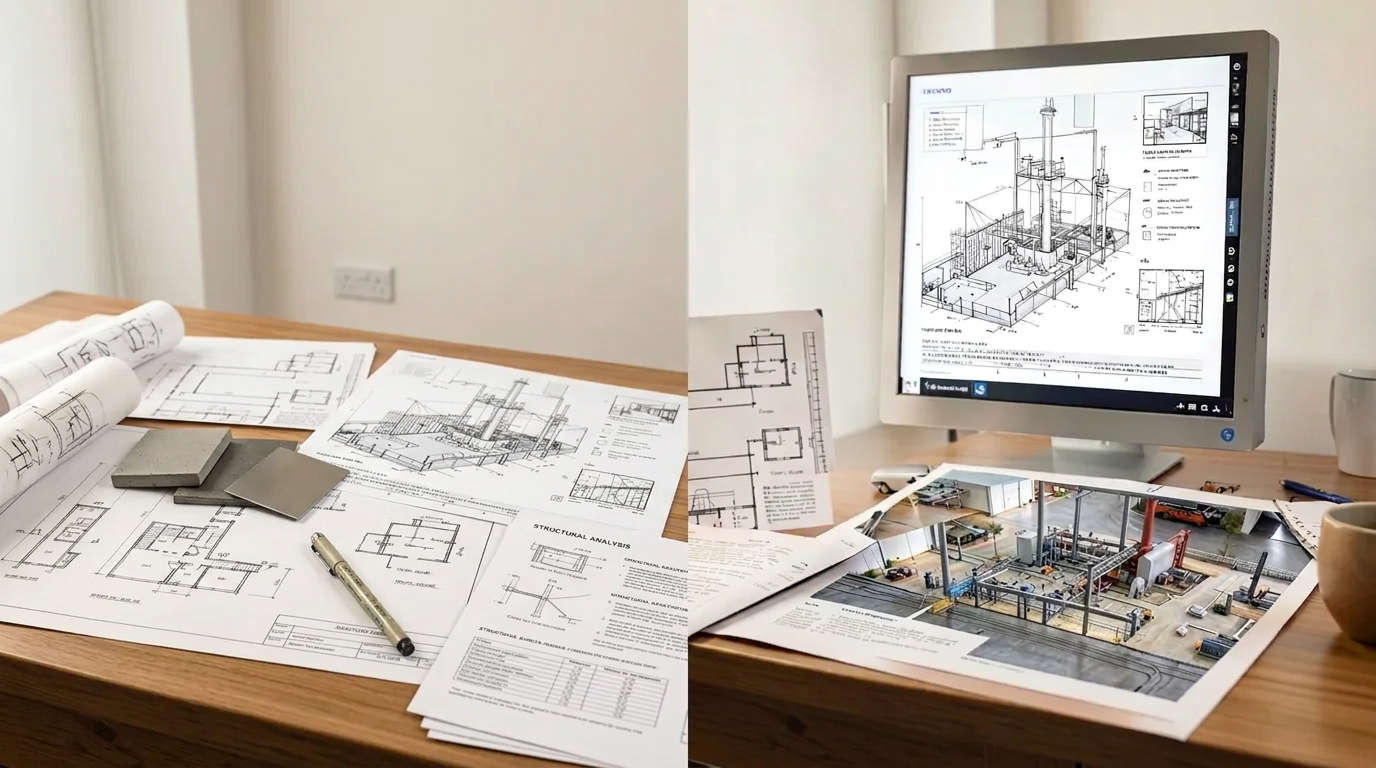Architectural plans, building systems analysis and facility performance documents