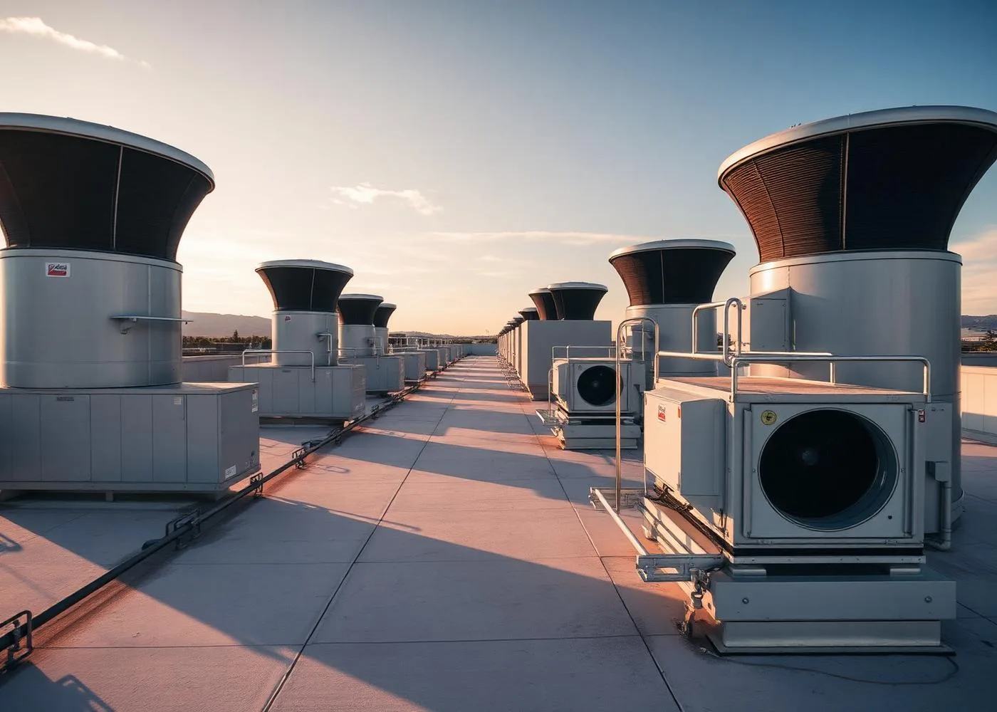 Commercial rooftop HVAC equipment and mechanical systems